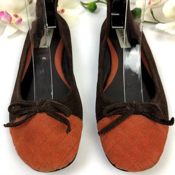 Steve Madden Suede Leather Colorblock Ballet Flats Size 9 - Picture 3 of 8